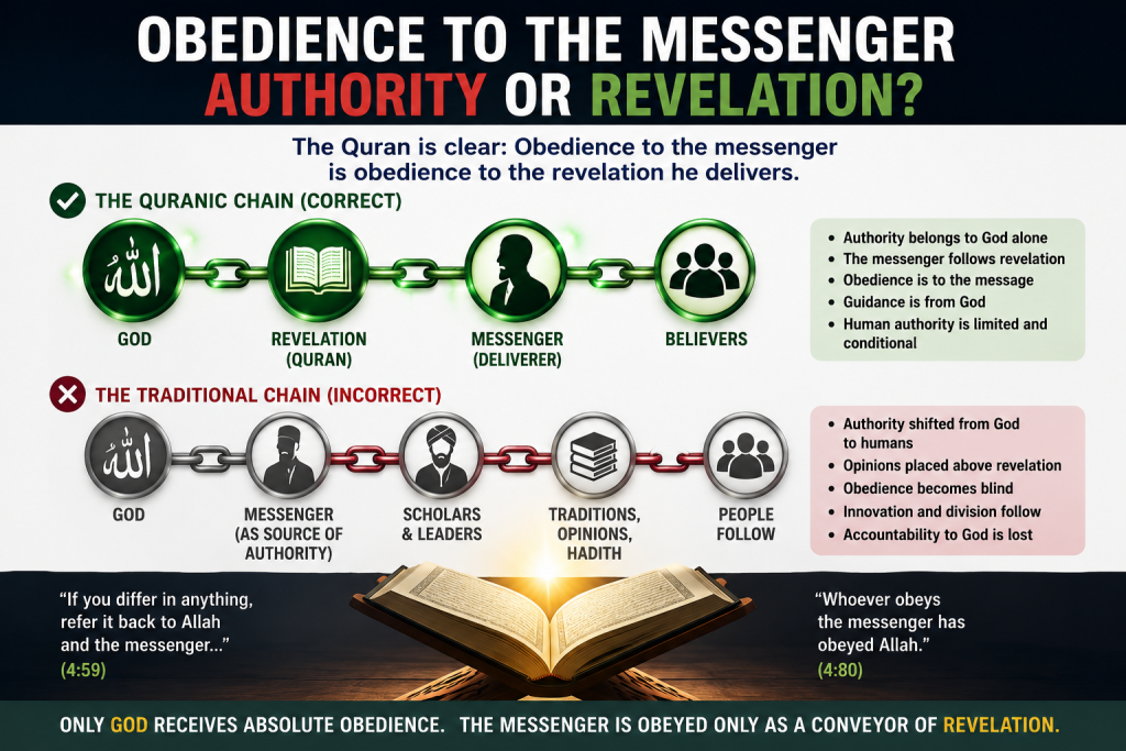 Obedience to a human messenger is conditional