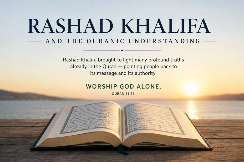 Rashad Khalifa and the Quran – worship God alone and examine the Quranic evidence